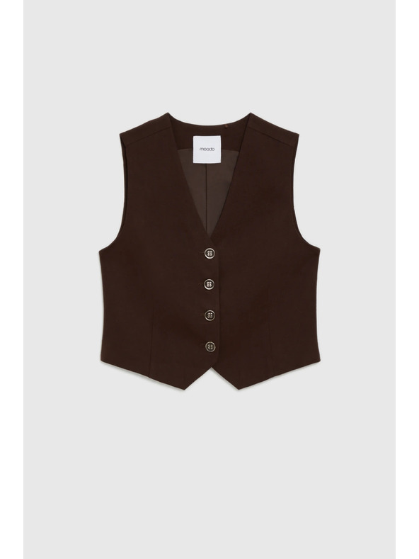 Moodo Prsluk sa primjesom lana smeđa Moodo