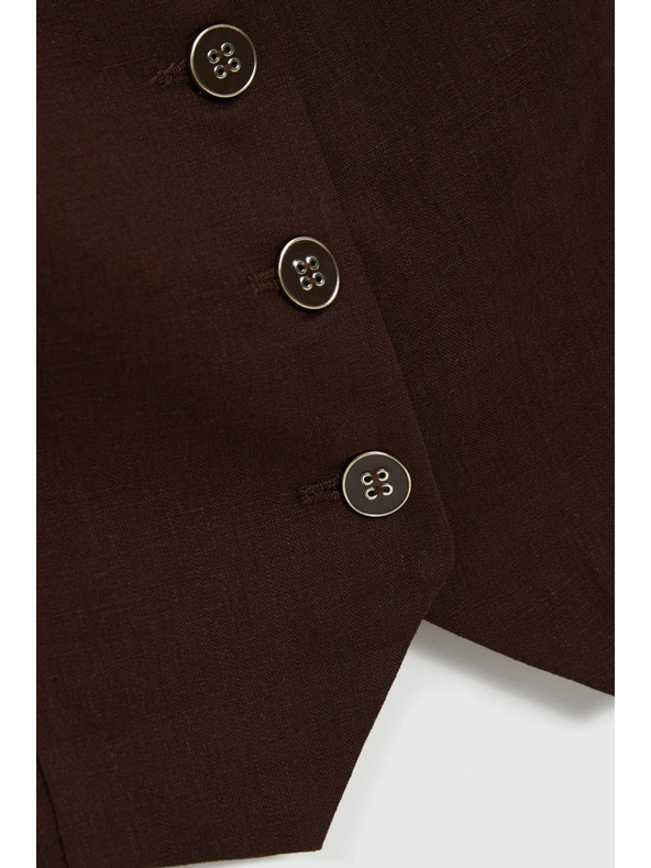 Moodo Prsluk sa primjesom lana smeđa Moodo