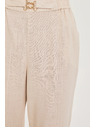 Moodo Hlače sa primjesom lana bež Moodo