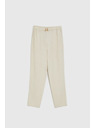 Moodo Hlače sa primjesom lana bež Moodo