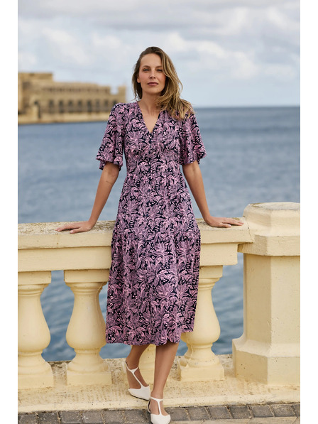 Moodo Korisne haljine od viskoze tamno plave Moodo