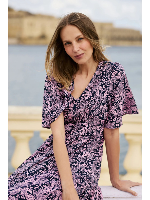 Moodo Korisne haljine od viskoze tamno plave Moodo