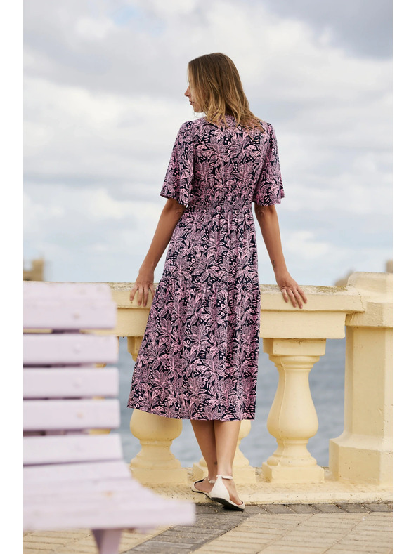 Moodo Korisne haljine od viskoze tamno plave Moodo