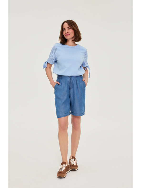 Moodo Kratke hlače od liocel plave Moodo
