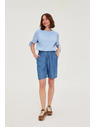 Moodo Kratke hlače od liocel plave Moodo