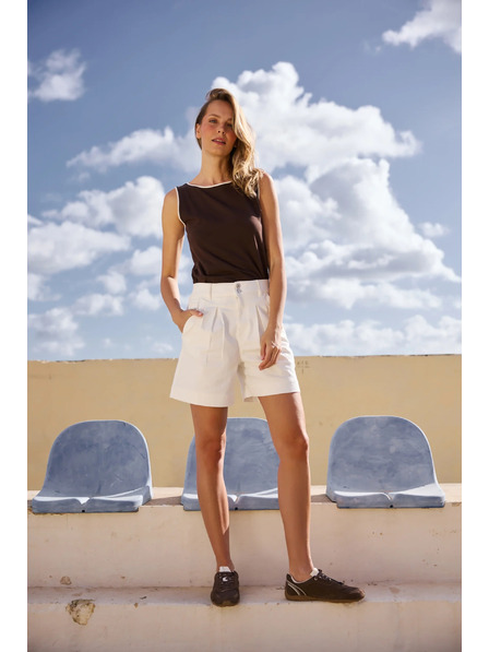 Moodo Glatke kratke hlače bijele Moodo