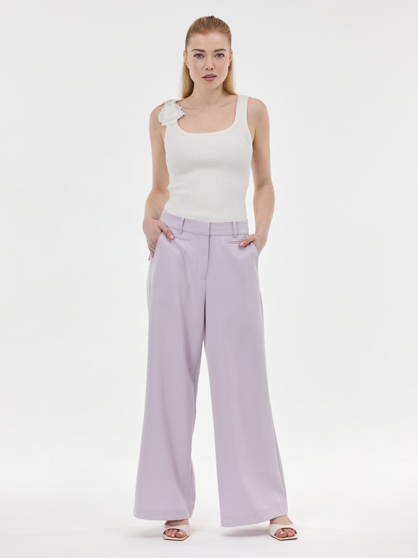 Orsay Svijetloljubičaste široke ženske hlače ORSAY
