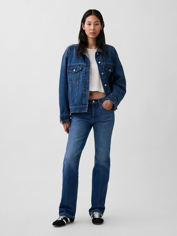 GAP Traper hlače Mid Rise Relaxed Straight GAP