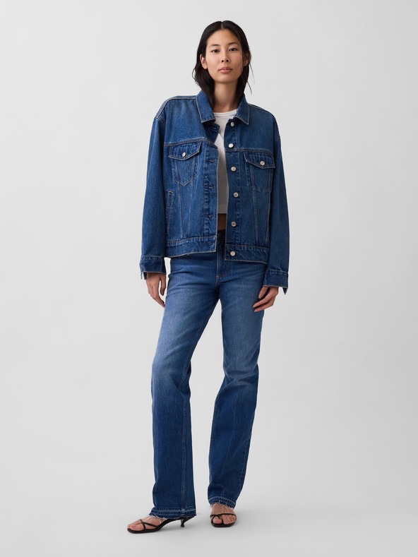 GAP Traper hlače Mid Rise Relaxed Straight GAP