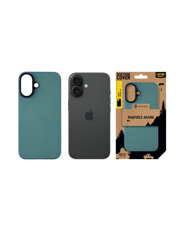 Tactical Tactical MagForce Aramid Zaštita za Apple iPhone 16 Blue Jay