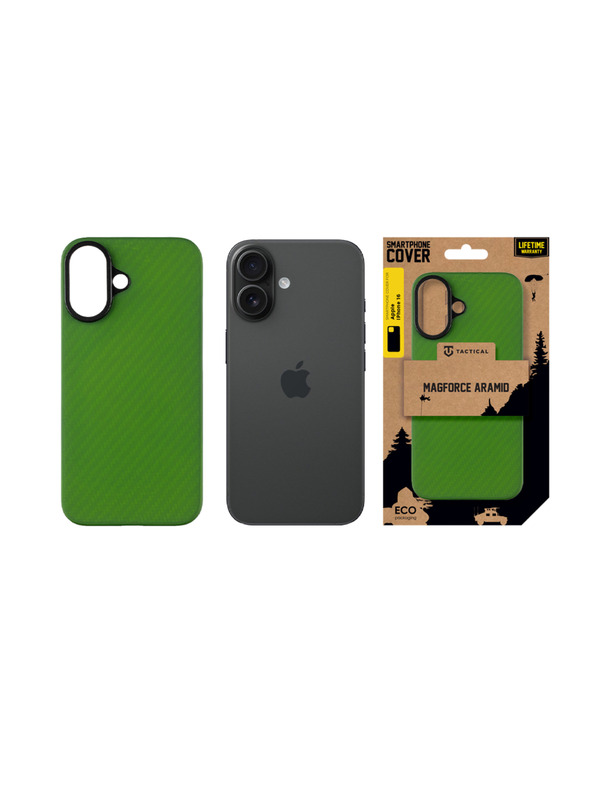 Tactical Tactical MagForce Aramid Zaštita za Apple iPhone 16 Green Toad