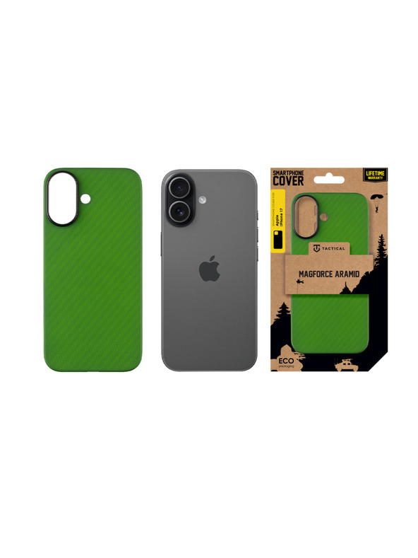 Tactical Tactical MagForce Aramid Zaštita za Apple iPhone 17 Green Toad