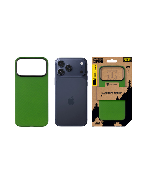 Tactical Tactical MagForce Aramid Zaštita za Apple iPhone 17 Pro Max Green Toad