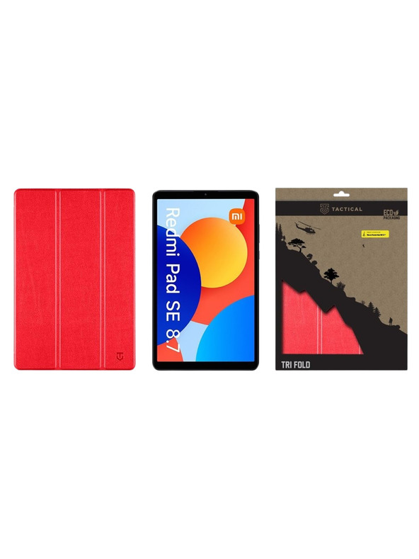 Tactical Tactical Book Tri Fold Futrola za Xiaomi Redmi Pad SE 8,7 Crvena