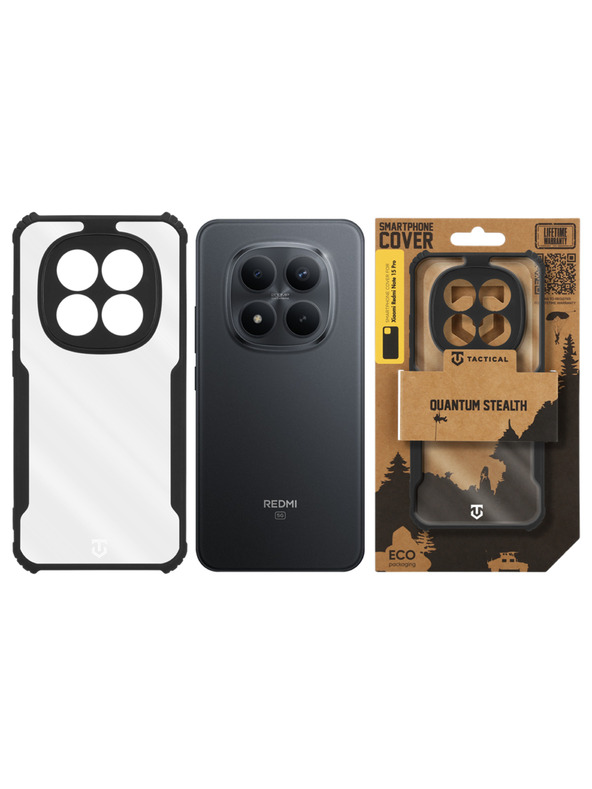 Tactical Tactical Quantum Stealth Zaštita za Xiaomi Redmi Note 15 Pro Clear/Black