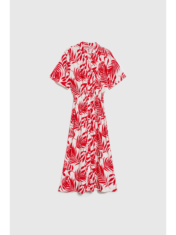 Moodo Viskozne midi haljine crvene Moodo