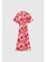 Moodo Viskozne midi haljine crvene Moodo