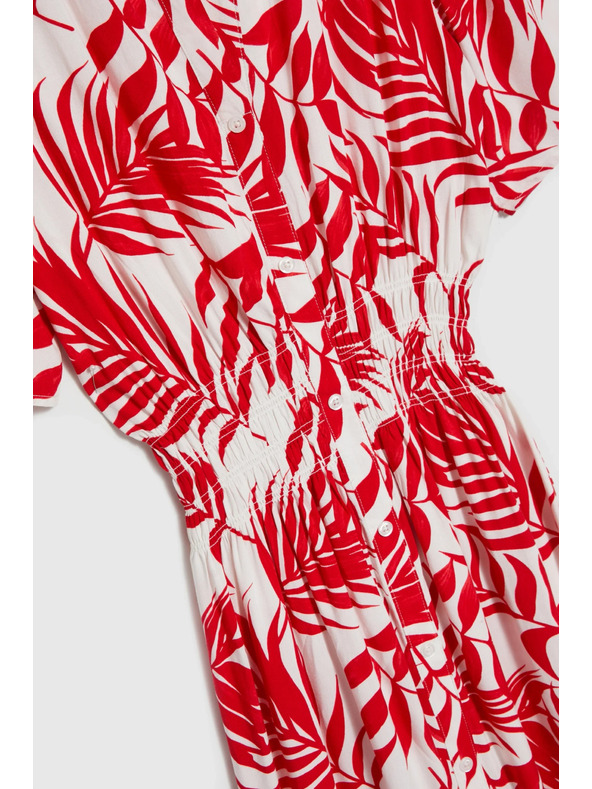 Moodo Viskozne midi haljine crvene Moodo