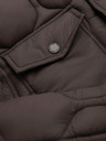 Ombre Clothing Muška prošivana jakna košuljastog kroja - khaki V3 OM-JALP-0215 Ombre Clothing