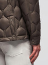 Ombre Clothing Muška prošivana jakna košuljastog kroja - khaki V3 OM-JALP-0215 Ombre Clothing
