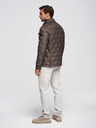 Ombre Clothing Muška prošivana jakna košuljastog kroja - khaki V3 OM-JALP-0215 Ombre Clothing