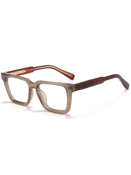 VEYREY VeyRey kvadratne sunčane naočale Shabow smeđi okvir prozirna stakla