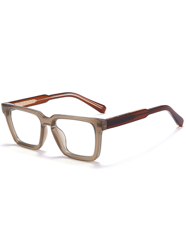 VEYREY VeyRey kvadratne sunčane naočale Shabow smeđi okvir prozirna stakla