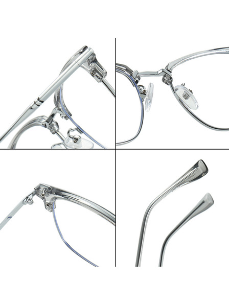 VEYREY VeyRey nerd sunčane naočale Gruvunk srebrni okvir prozirna stakla