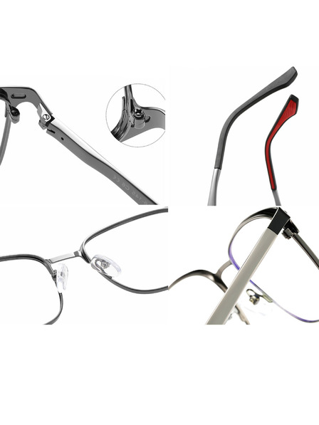 VEYREY VeyRey nerd sunčane naočale Binfy crna okvir prozirna stakla