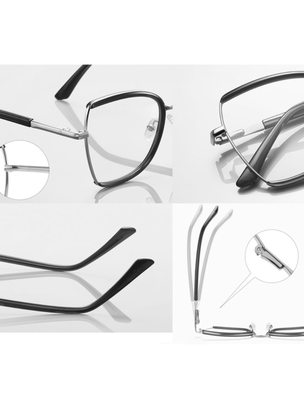 VEYREY VeyRey ženske oversize ženske naočale koje blokiraju plavo svjetlo Zep transparentna okvir prozirna stakla