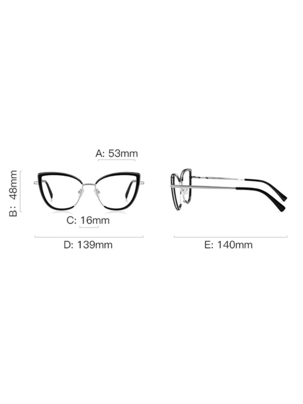 VEYREY VeyRey ženske mačje oko ženske naočale koje blokiraju plavo svjetlo Phuftes zlatna okvir prozirna stakla