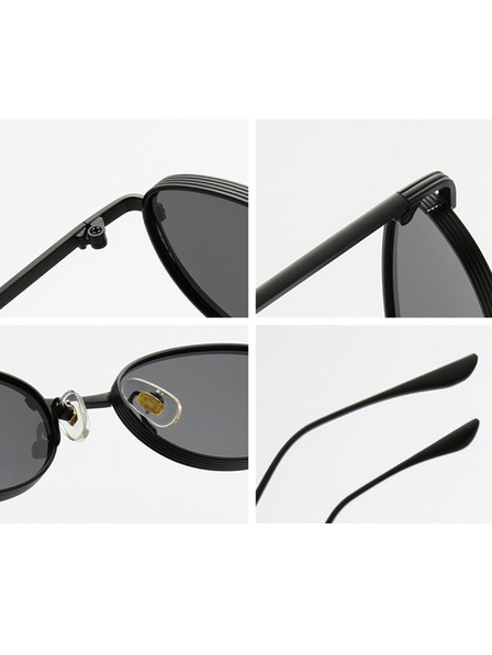 VEYREY VeyRey lenen sunčane naočale Prodom crna okvir ružičasta stakla