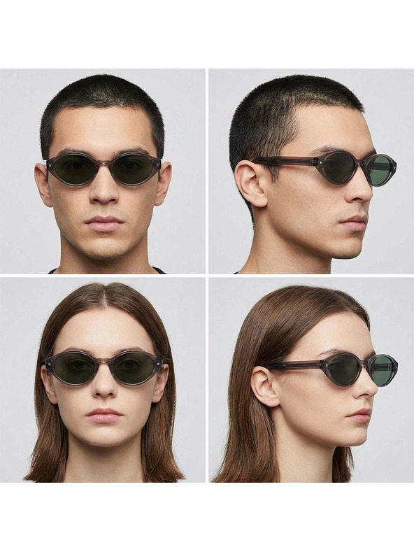 VEYREY VeyRey ženske cat-eye acetatne polarizirajuće sunčane naočale Aest prozirni okvir zelena stakla