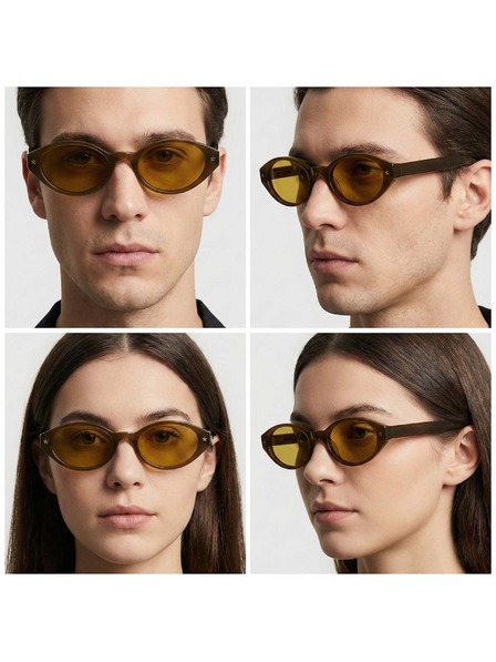 VEYREY VeyRey ženske cat-eye acetatne polarizirajuće sunčane naočale Aest smeđi okvir žuta stakla