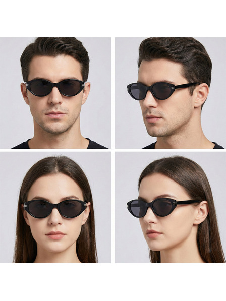 VEYREY VeyRey ženske cat-eye polarizirajuće sunčane naočale Hupi crni okvir crna stakla