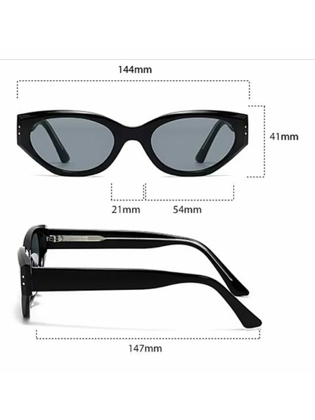 VEYREY VeyRey cat-eye sunčane naočale Nontu crni okvir crna stakla