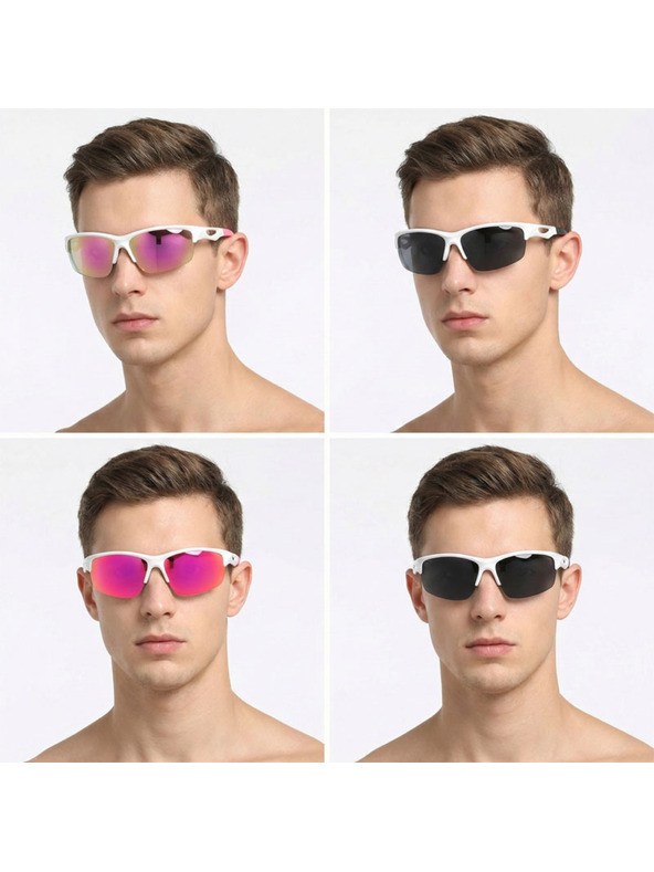 VEYREY VeyRey sportske polarizirajuce sunčane naočale Blixe bijela obruba crna stakla