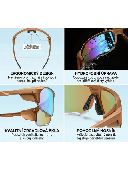 VEYREY VeyRey sportske polarizirajuce sunčane naočale Bralter smedja obruba smedja stakla