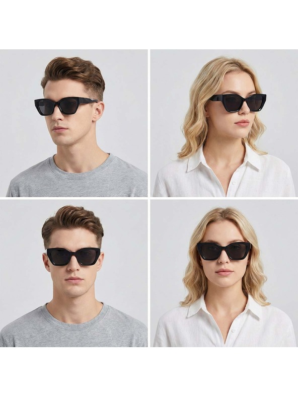 VEYREY VeyRey mačje oko acetatne polarizirajuće sunčane naočale Antitot crna okvira crna stakla