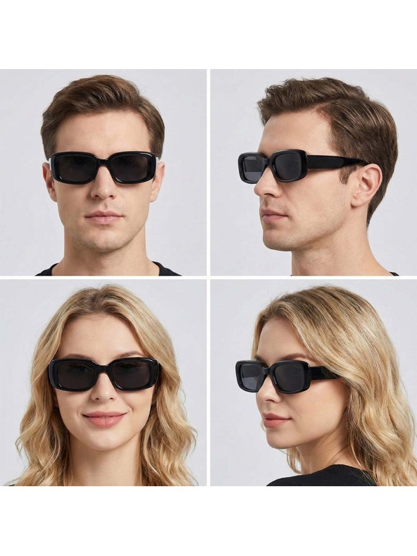 VEYREY VeyRey četvrtaste acetatne polarizirajuće sunčane naočale Xep crna okvira crna stakla