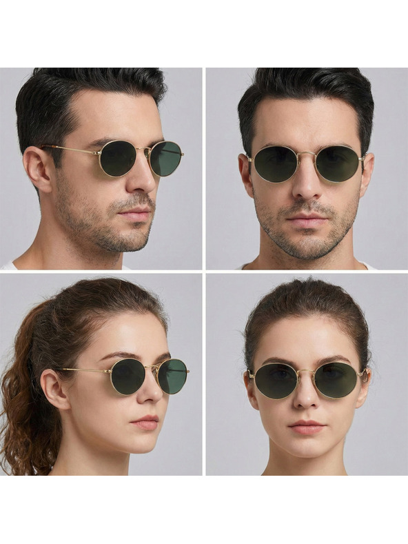 VEYREY VeyRey lenutkaste acetatne polarizirajuće sunčane naočale Wabame zlatna okvira zelena stakla