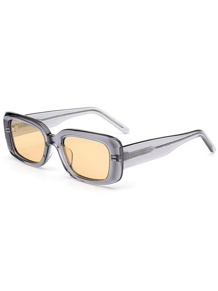 VEYREY VeyRey četvrtaste acetatne polarizirajuće sunčane naočale Xep prozirna okvira žuta stakla