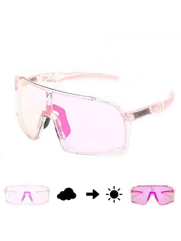 VEYREY VeyRey decje sportske fotokromatske sunčane naočale Wegub prozirni okvir roza stakla