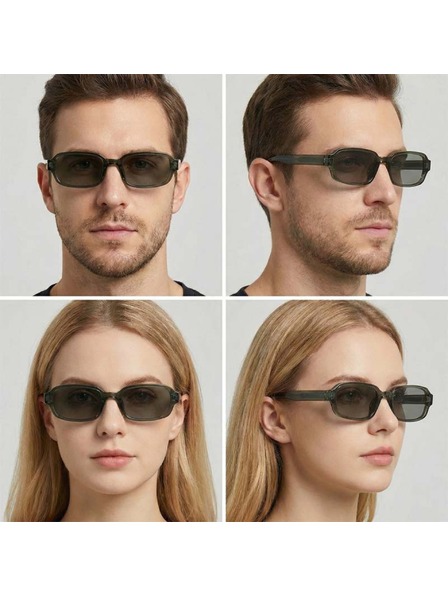 VEYREY VeyRey uglaste sunčane naočale Nonmock prozirni okvir zelena stakla