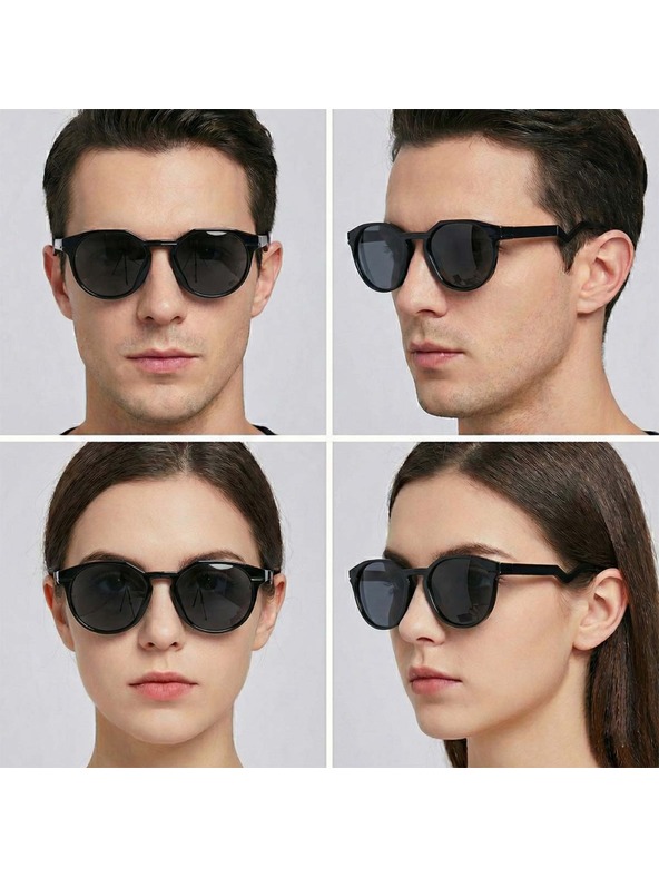 VEYREY VeyRey ovalne polarizacijske sunčane naočale Contralance crni okvir crna stakla