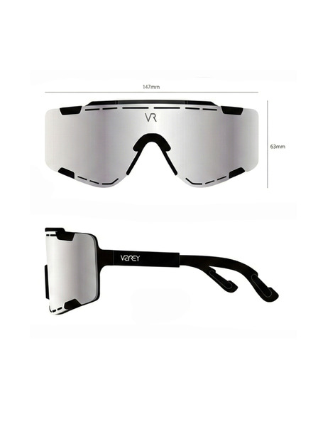 VEYREY VeyRey sportske sunčane naočale Semihoof crni okvir crvena stakla