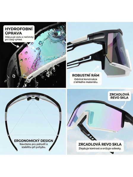 VEYREY VeyRey sportske sunčane naočale Adha crni okvir plava stakla