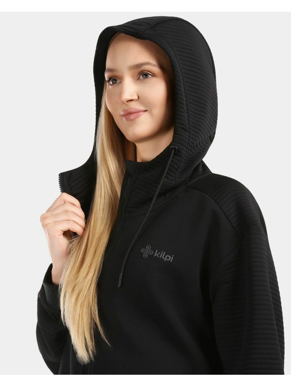 Kilpi Ženska pamučna majica s kapuljačom Kilpi BAYA-W Crna