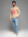 Ombre Clothing Bež muška majica Ombre Clothing