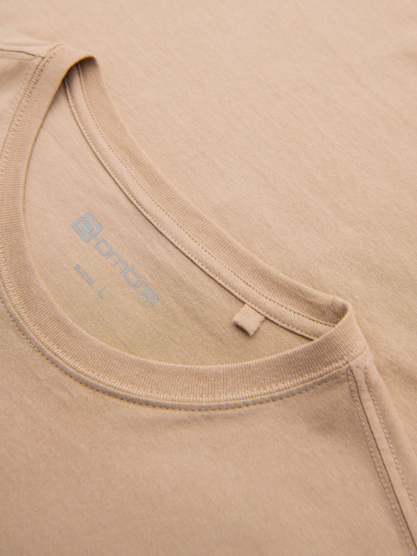 Ombre Clothing Bež muška majica Ombre Clothing